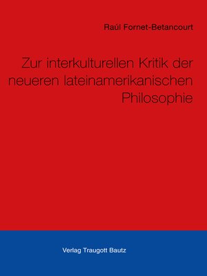 cover image of Kritik der neueren lateinamerikanischen Philosophie